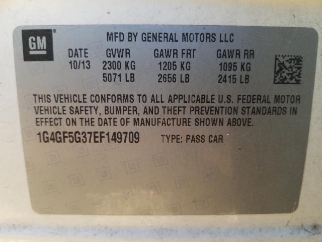 Photo 9 VIN: 1G4GF5G37EF149709 - BUICK LACROSSE T 