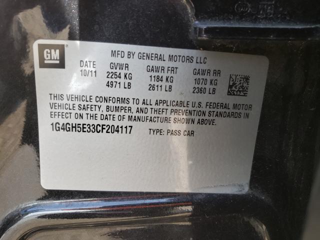 Photo 9 VIN: 1G4GH5E33CF204117 - BUICK LACROSSE P 