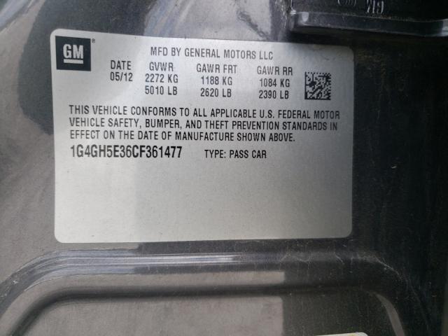 Photo 9 VIN: 1G4GH5E36CF361477 - BUICK LACROSSE P 