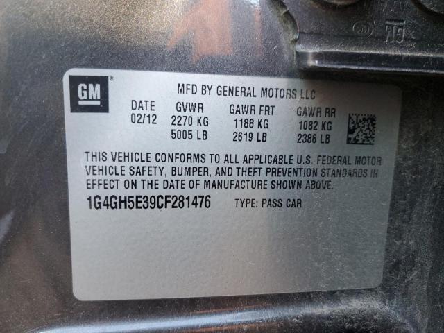 Photo 12 VIN: 1G4GH5E39CF281476 - BUICK LACROSSE P 