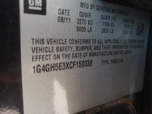 Photo 11 VIN: 1G4GH5E3XCF150038 - BUICK LACROSSE P 