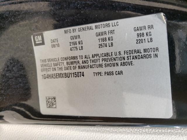 Photo 9 VIN: 1G4HA5EMXBU115074 - BUICK LUCERNE CX 