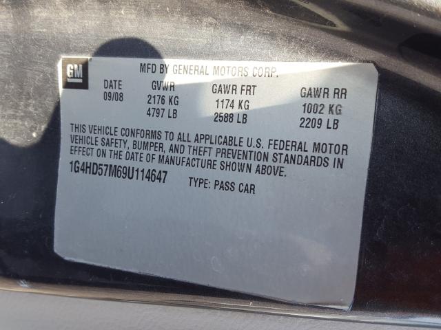 Photo 9 VIN: 1G4HC5EM0AU129834 - BUICK LUCERNE CX 