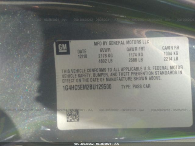 Photo 8 VIN: 1G4HC5EM2BU129500 - BUICK LUCERNE 