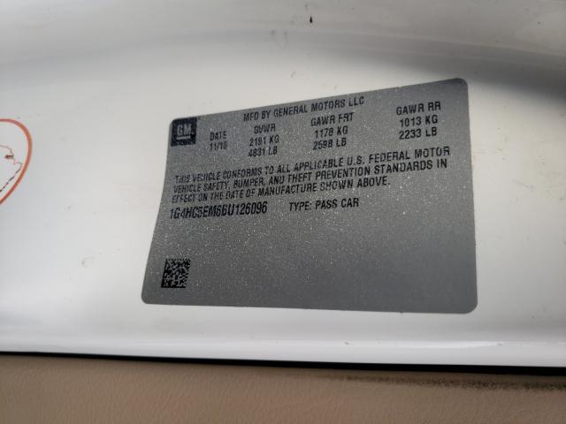 Photo 9 VIN: 1G4HC5EM6BU126096 - BUICK LUCERNE CX 