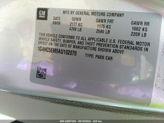 Photo 8 VIN: 1G4HC5EM9AU102079 - BUICK LUCERNE 