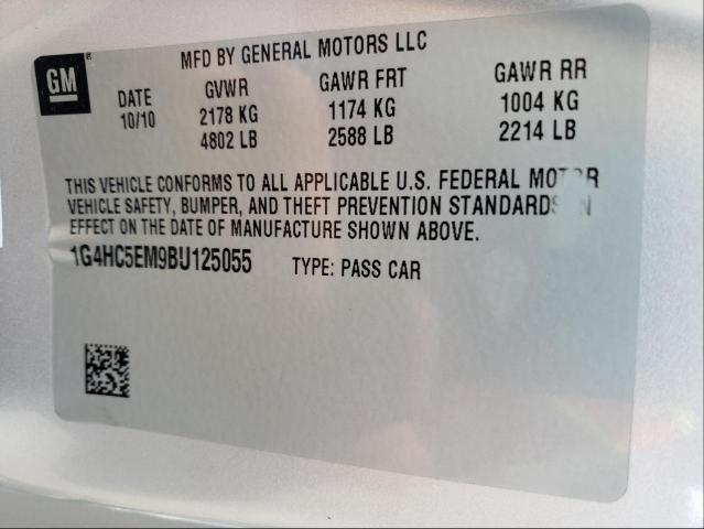 Photo 9 VIN: 1G4HC5EM9BU125055 - BUICK LUCERNE CX 