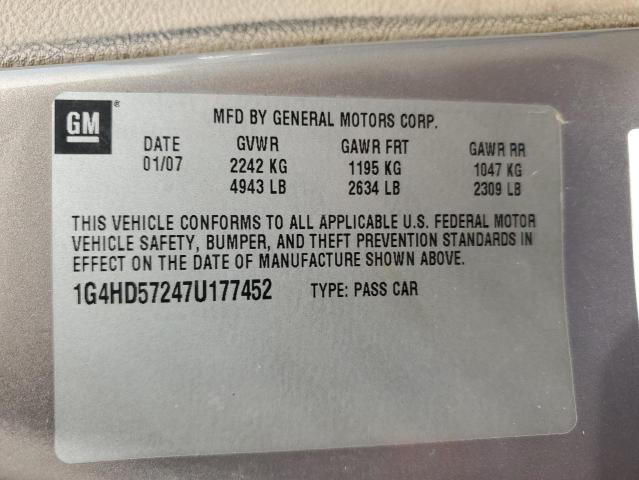 Photo 11 VIN: 1G4HD57247U177452 - BUICK LUCERNE CX 