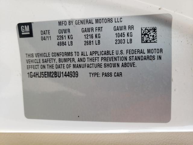 Photo 9 VIN: 1G4HJ5EM2BU144939 - BUICK LUCERNE CX 