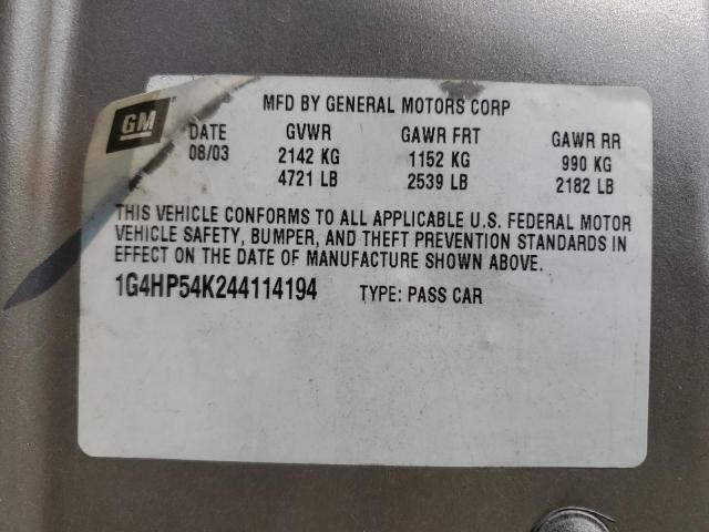 Photo 11 VIN: 1G4HP54K244114194 - BUICK LESABRE CU 