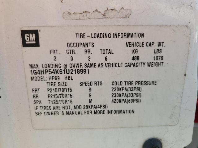 Photo 11 VIN: 1G4HP54K61U218991 - BUICK LESABRE 