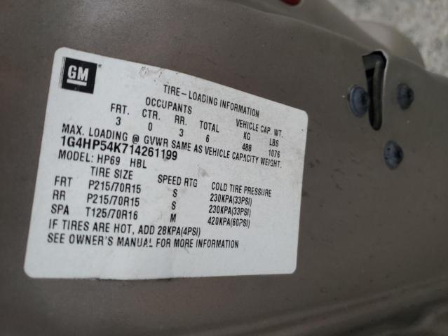 Photo 11 VIN: 1G4HP54K714261199 - BUICK LESABRE 