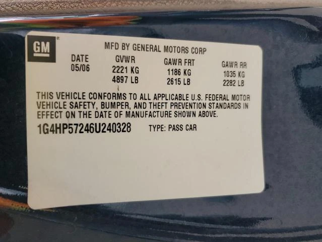 Photo 11 VIN: 1G4HP57246U240328 - BUICK LUCERNE CX 