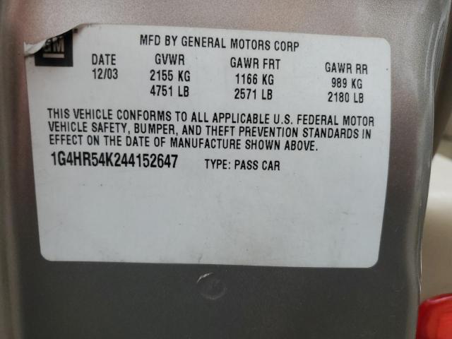 Photo 12 VIN: 1G4HR54K244152647 - BUICK LESABRE LI 