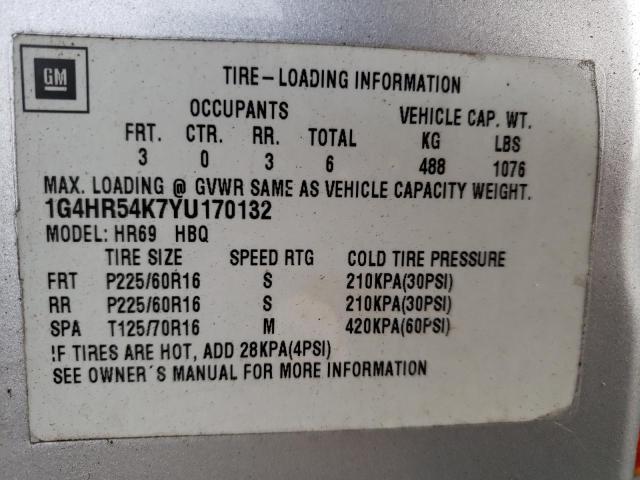 Photo 9 VIN: 1G4HR54K7YU170132 - BUICK LESABRE LI 