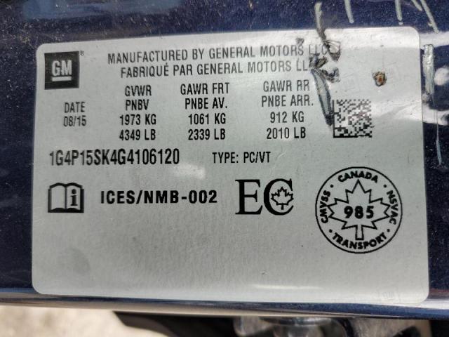 Photo 9 VIN: 1G4P15SK4G4106120 - BUICK VERANO 