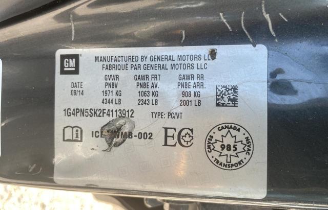 Photo 9 VIN: 1G4PN5SK2F4113912 - BUICK VERANO 