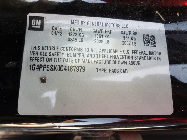 Photo 9 VIN: 1G4PP5SK0C4187979 - BUICK VERANO 