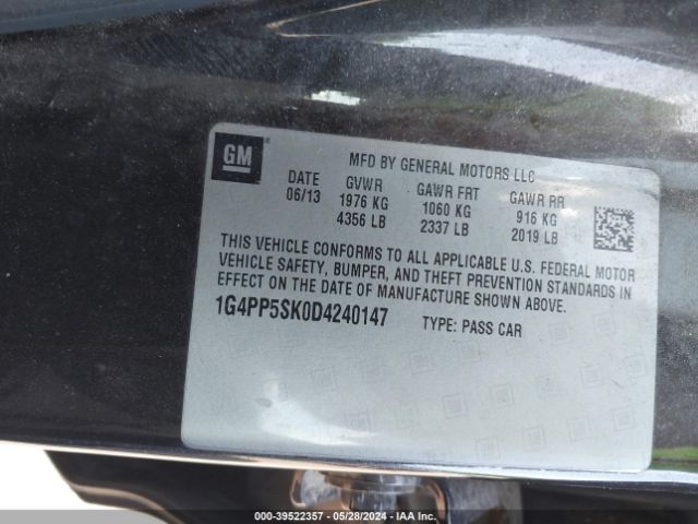 Photo 8 VIN: 1G4PP5SK0D4240147 - BUICK VERANO 