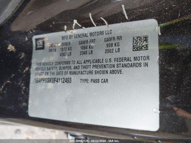 Photo 8 VIN: 1G4PP5SK0F4112493 - BUICK VERANO 