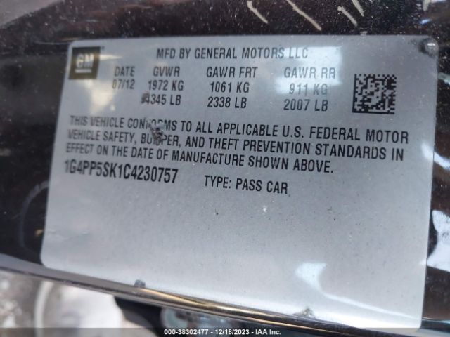 Photo 8 VIN: 1G4PP5SK1C4230757 - BUICK VERANO 