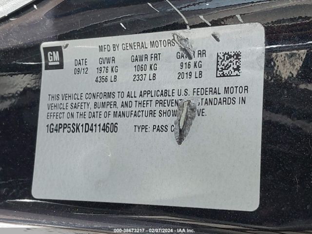 Photo 8 VIN: 1G4PP5SK1D4114606 - BUICK VERANO 