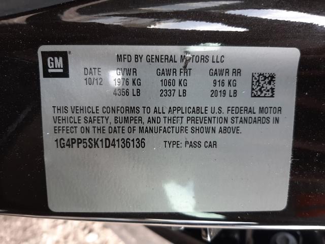 Photo 9 VIN: 1G4PP5SK1D4136136 - BUICK VERANO 