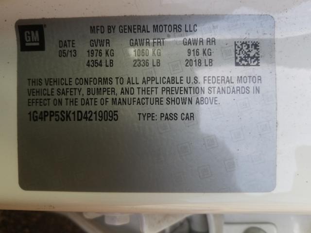 Photo 9 VIN: 1G4PP5SK1D4219095 - BUICK VERANO 