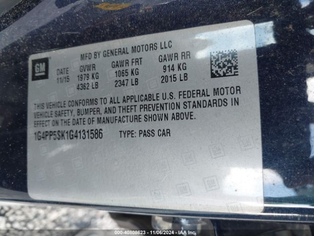 Photo 8 VIN: 1G4PP5SK1G4131586 - BUICK VERANO 