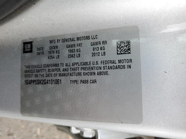 Photo 12 VIN: 1G4PP5SK2G4101061 - BUICK VERANO 