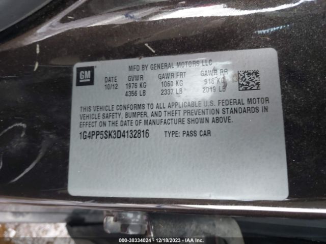 Photo 8 VIN: 1G4PP5SK3D4132816 - BUICK VERANO 