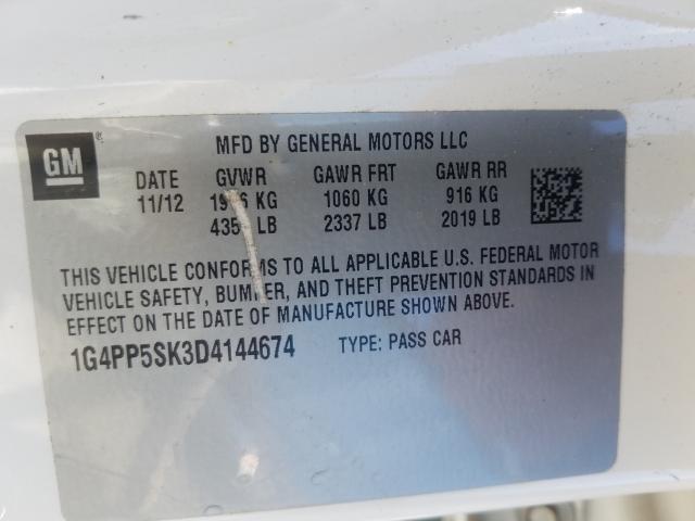 Photo 9 VIN: 1G4PP5SK3D4144674 - BUICK VERANO 