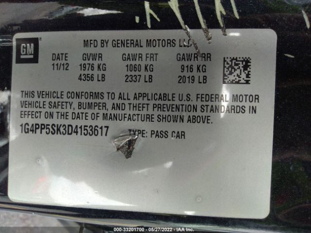 Photo 8 VIN: 1G4PP5SK3D4153617 - BUICK VERANO 