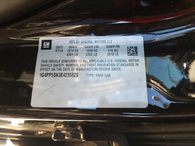 Photo 9 VIN: 1G4PP5SK3E4235820 - BUICK VERANO 