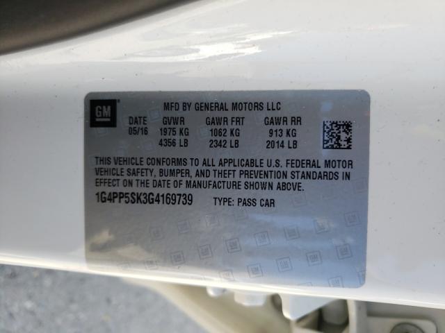 Photo 9 VIN: 1G4PP5SK3G4169739 - BUICK VERANO 