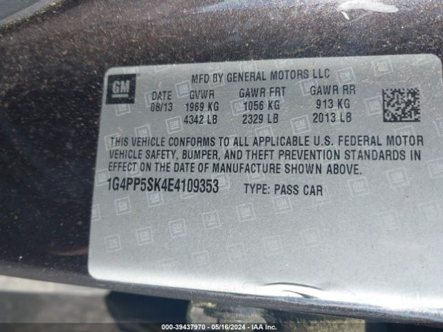 Photo 8 VIN: 1G4PP5SK4E4109353 - BUICK VERANO 