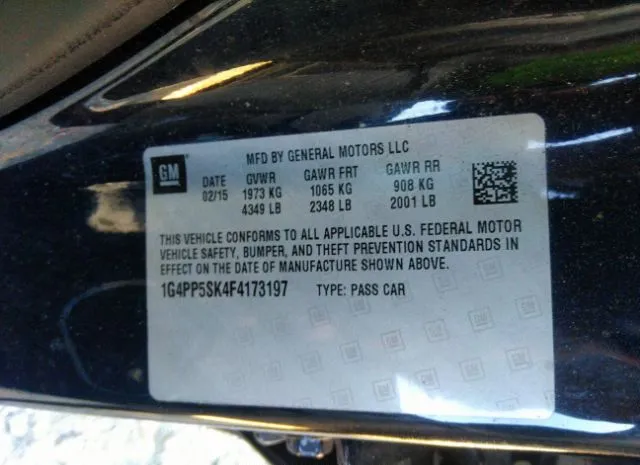 Photo 8 VIN: 1G4PP5SK4F4173197 - BUICK VERANO 