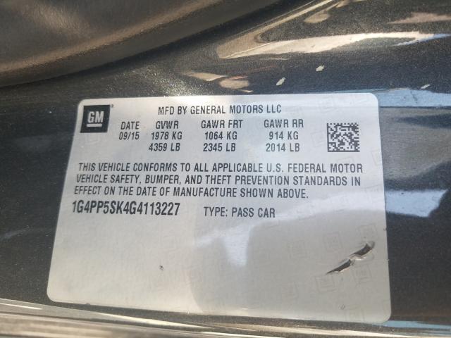 Photo 9 VIN: 1G4PP5SK4G4113227 - BUICK VERANO 