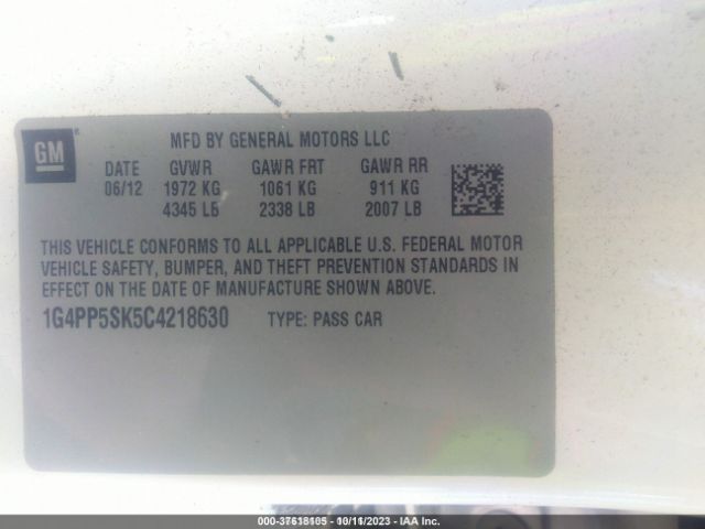 Photo 8 VIN: 1G4PP5SK5C4218630 - BUICK VERANO 