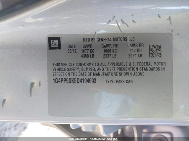 Photo 8 VIN: 1G4PP5SK5D4104693 - BUICK VERANO 