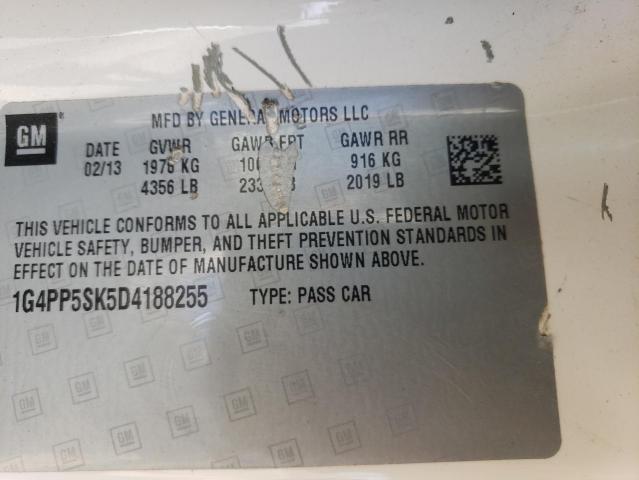 Photo 9 VIN: 1G4PP5SK5D4188255 - BUICK VERANO 