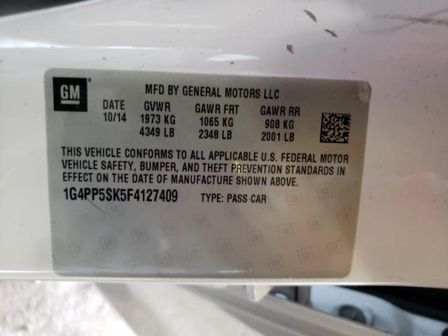 Photo 9 VIN: 1G4PP5SK5F4127409 - BUICK VERANO 