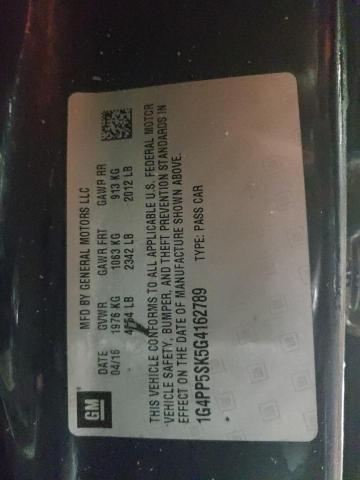 Photo 12 VIN: 1G4PP5SK5G4162789 - BUICK VERANO 
