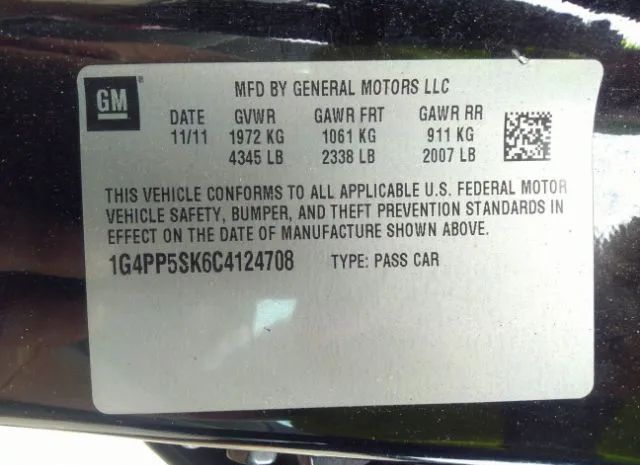 Photo 8 VIN: 1G4PP5SK6C4124708 - BUICK VERANO 