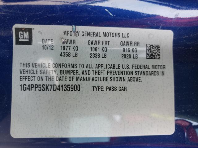 Photo 9 VIN: 1G4PP5SK7D4135900 - BUICK VERANO 