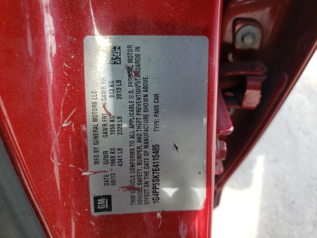 Photo 9 VIN: 1G4PP5SK7E4115485 - BUICK VERANO 