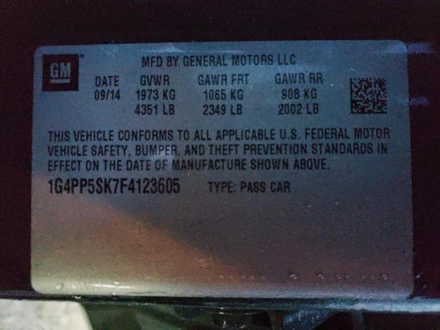 Photo 9 VIN: 1G4PP5SK7F4123605 - BUICK VERANO 