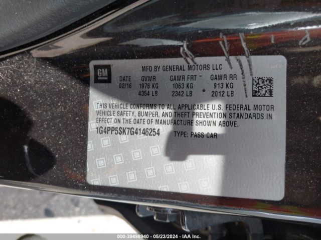 Photo 8 VIN: 1G4PP5SK7G4146254 - BUICK VERANO 