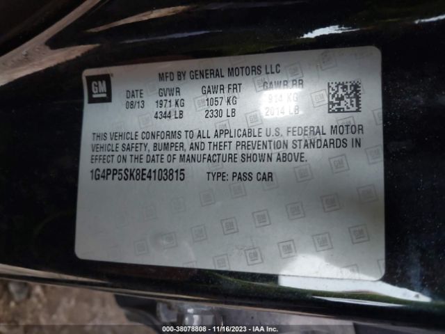 Photo 8 VIN: 1G4PP5SK8E4103815 - BUICK VERANO 