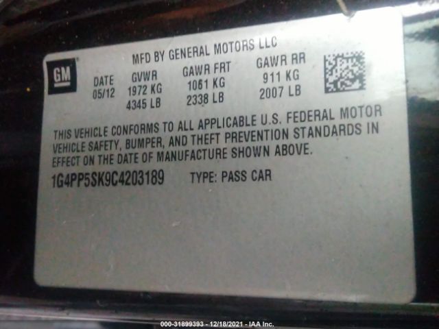 Photo 8 VIN: 1G4PP5SK9C4203189 - BUICK VERANO 